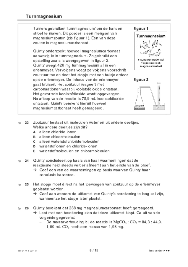 Opgaven examen VMBO GLTL natuur- en scheikunde 2 2022, tijdvak 1. Pagina 8