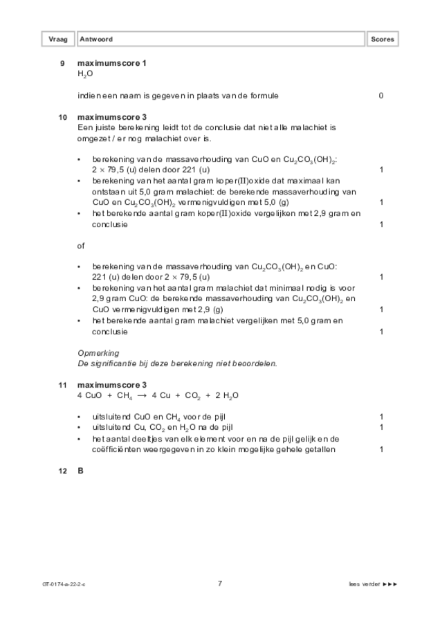 Correctievoorschrift examen VMBO GLTL natuur- en scheikunde 2 2022, tijdvak 2. Pagina 7
