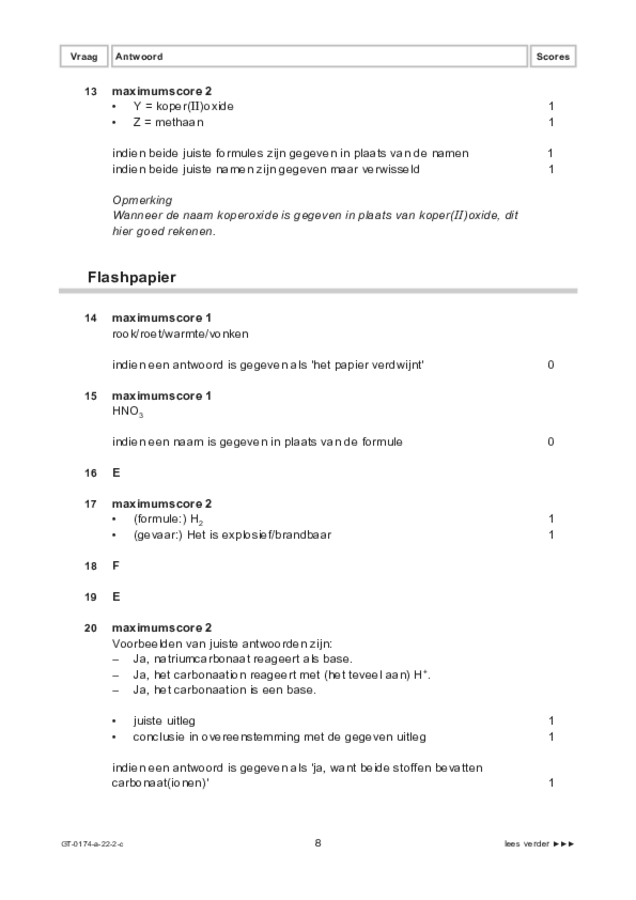 Correctievoorschrift examen VMBO GLTL natuur- en scheikunde 2 2022, tijdvak 2. Pagina 8
