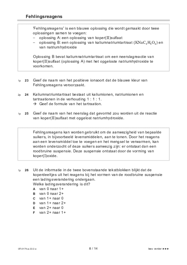 Opgaven examen VMBO GLTL natuur- en scheikunde 2 2022, tijdvak 2. Pagina 8