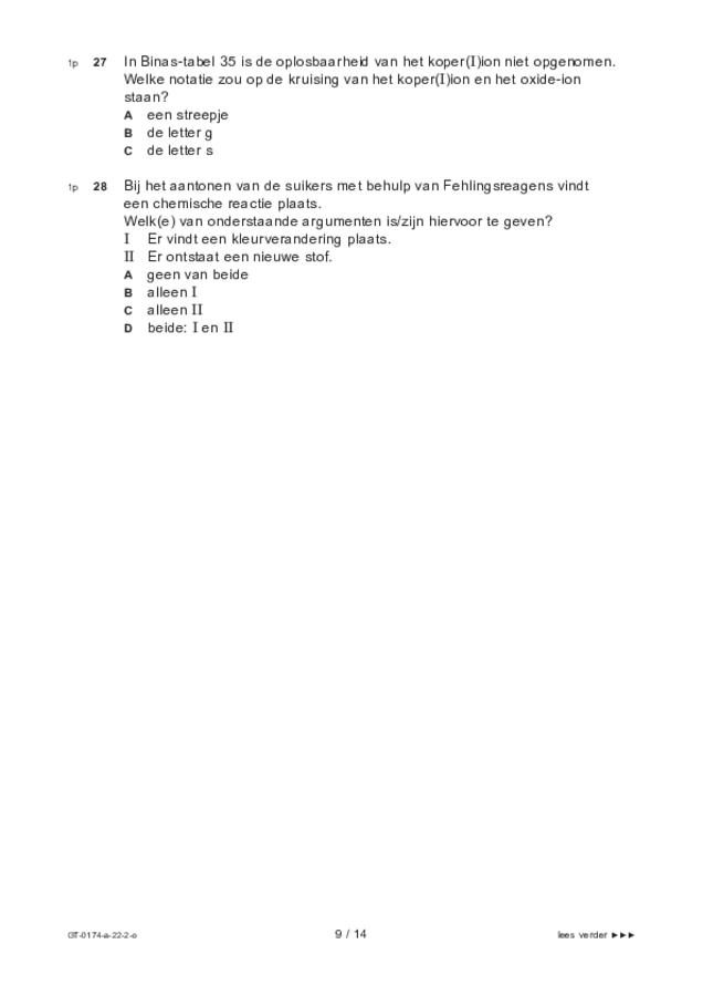 Opgaven examen VMBO GLTL natuur- en scheikunde 2 2022, tijdvak 2. Pagina 9