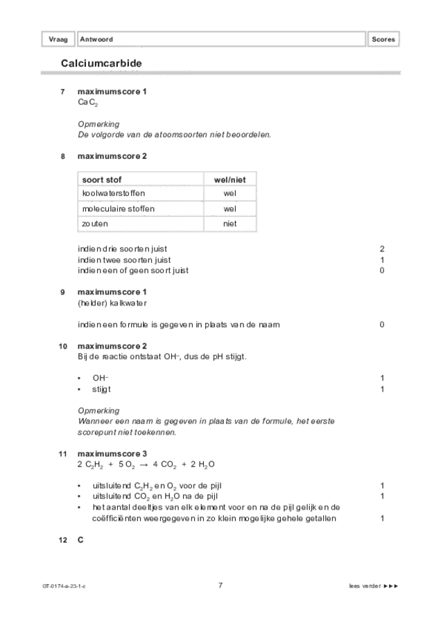 Correctievoorschrift examen VMBO GLTL natuur- en scheikunde 2 2023, tijdvak 1. Pagina 7