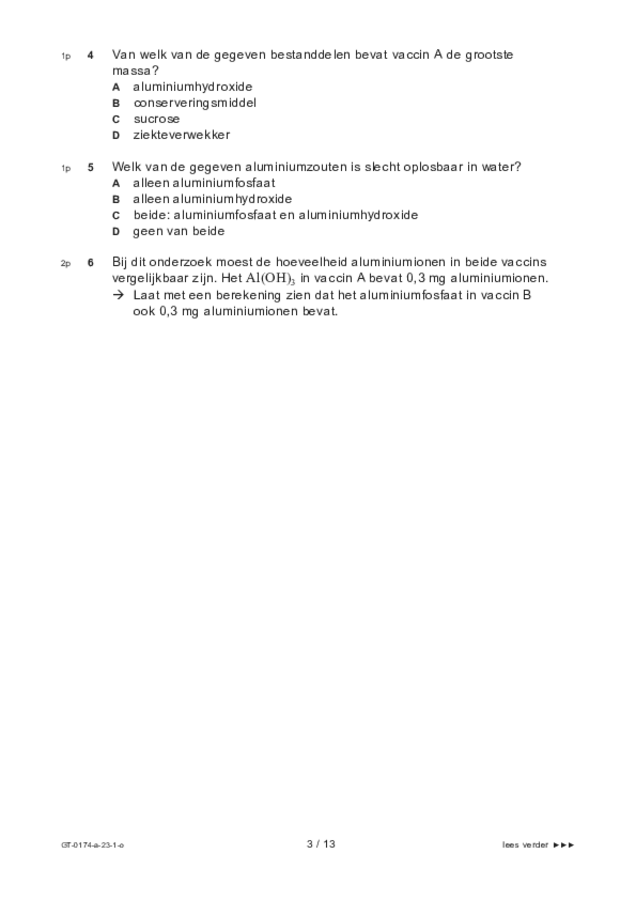 Opgaven examen VMBO GLTL natuur- en scheikunde 2 2023, tijdvak 1. Pagina 3
