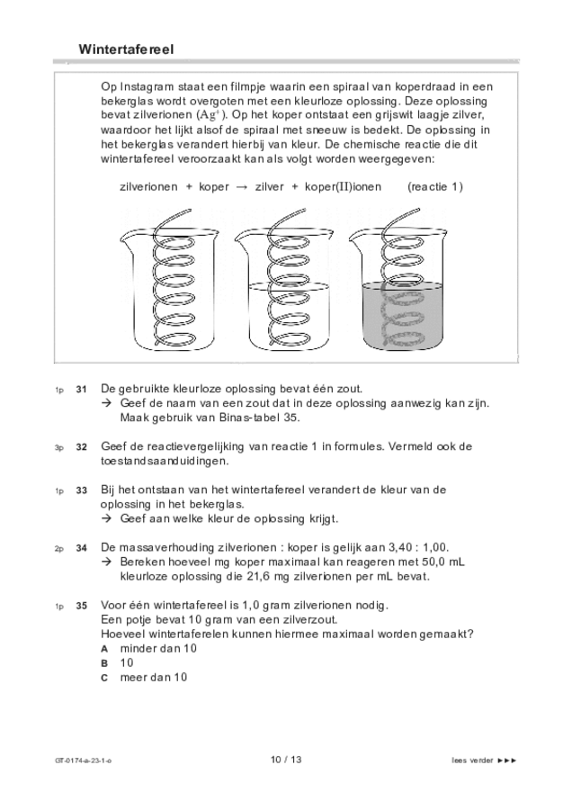Opgaven examen VMBO GLTL natuur- en scheikunde 2 2023, tijdvak 1. Pagina 10