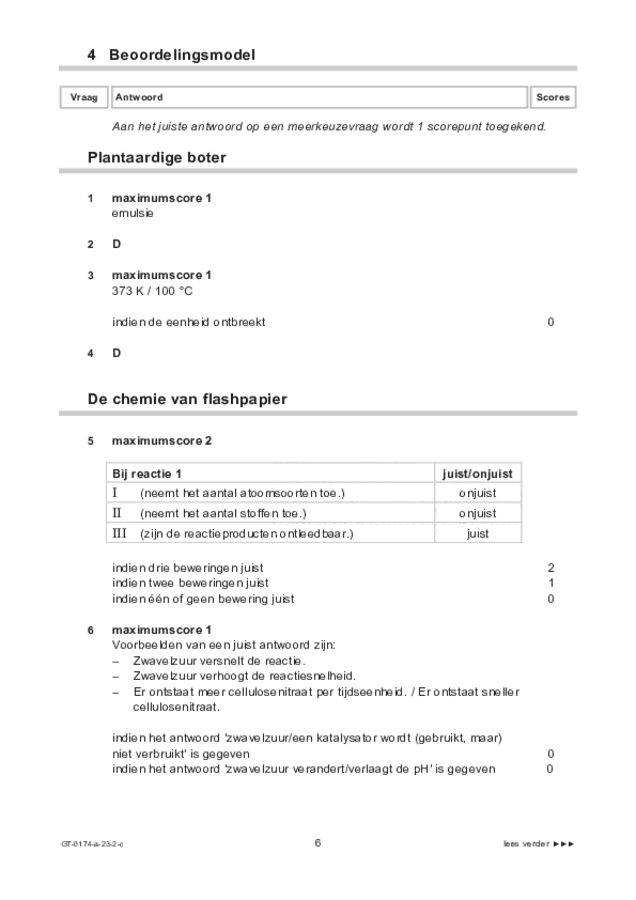 Correctievoorschrift examen VMBO GLTL natuur- en scheikunde 2 2023, tijdvak 2. Pagina 6