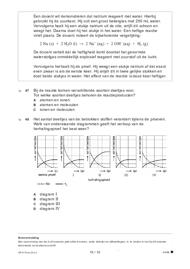 Opgaven examen VMBO GLTL natuur- en scheikunde 2 2023, tijdvak 2. Pagina 15