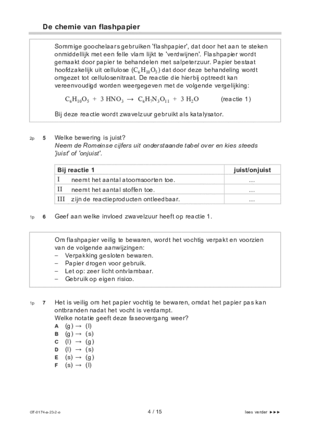 Opgaven examen VMBO GLTL natuur- en scheikunde 2 2023, tijdvak 2. Pagina 4