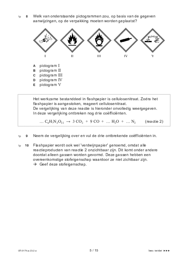 Opgaven examen VMBO GLTL natuur- en scheikunde 2 2023, tijdvak 2. Pagina 5