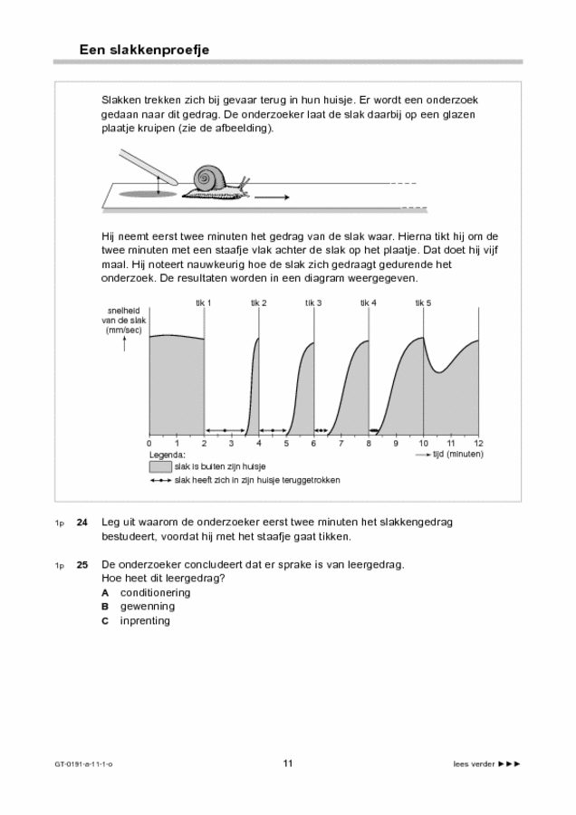 Opgaven examen VMBO GLTL biologie 2011, tijdvak 1. Pagina 11