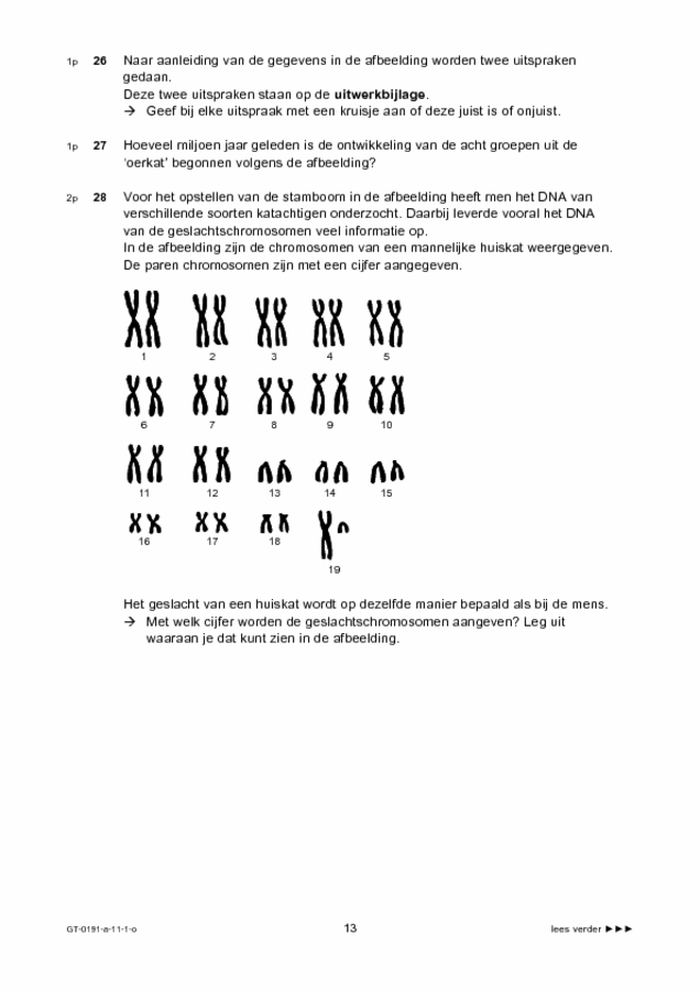 Opgaven examen VMBO GLTL biologie 2011, tijdvak 1. Pagina 13