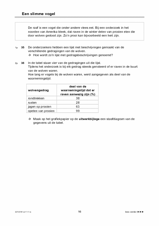 Opgaven examen VMBO GLTL biologie 2011, tijdvak 1. Pagina 16