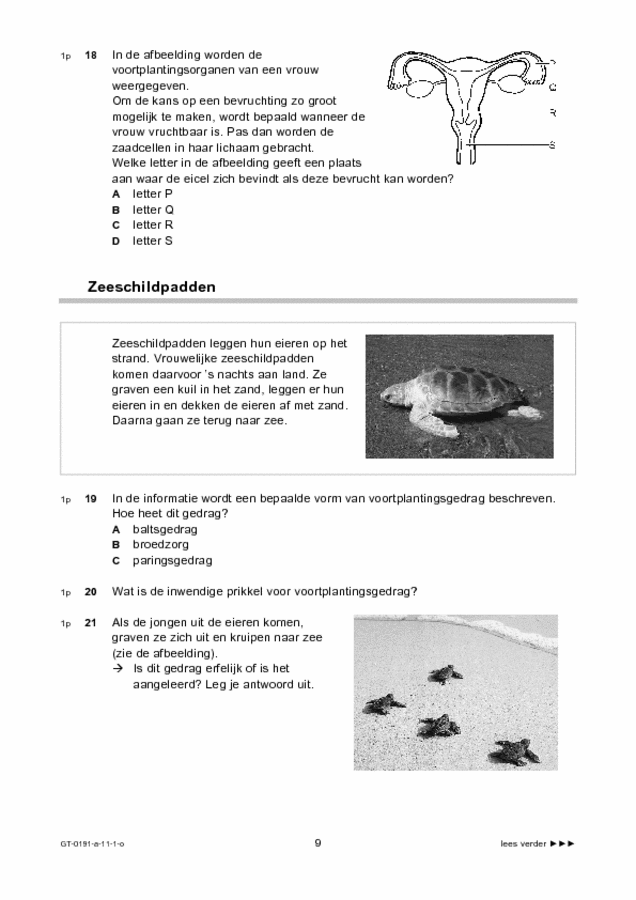 Opgaven examen VMBO GLTL biologie 2011, tijdvak 1. Pagina 9