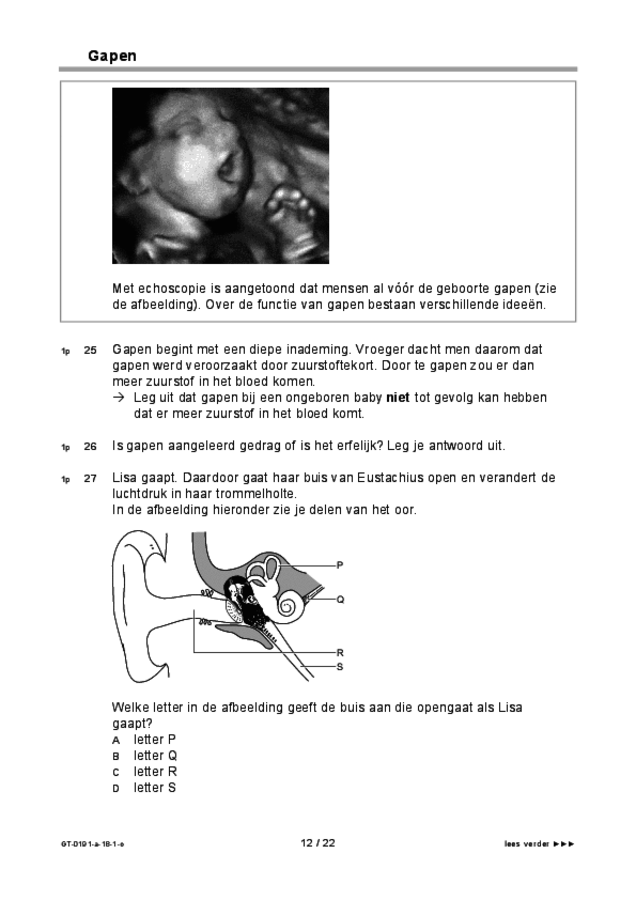 Opgaven examen VMBO GLTL biologie 2018, tijdvak 1. Pagina 12