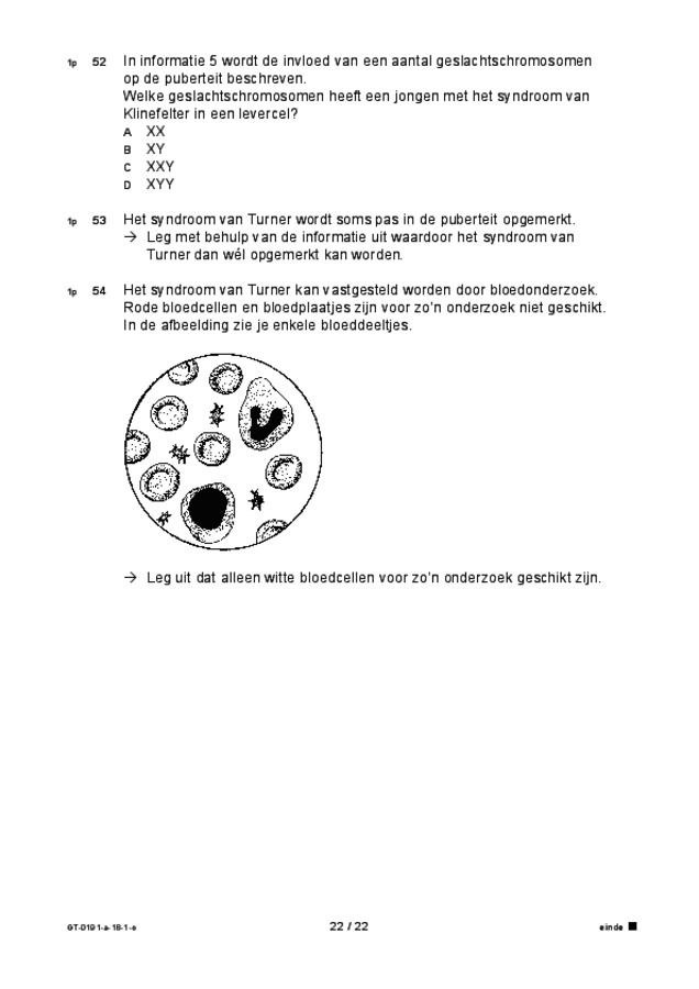 Opgaven examen VMBO GLTL biologie 2018, tijdvak 1. Pagina 22