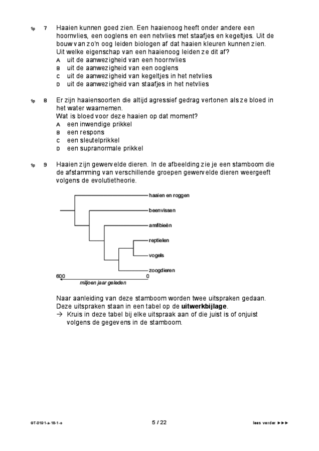 Opgaven examen VMBO GLTL biologie 2018, tijdvak 1. Pagina 5