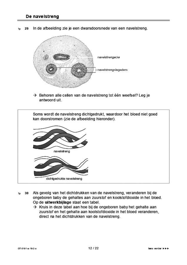 Opgaven examen VMBO GLTL biologie 2019, tijdvak 2. Pagina 12