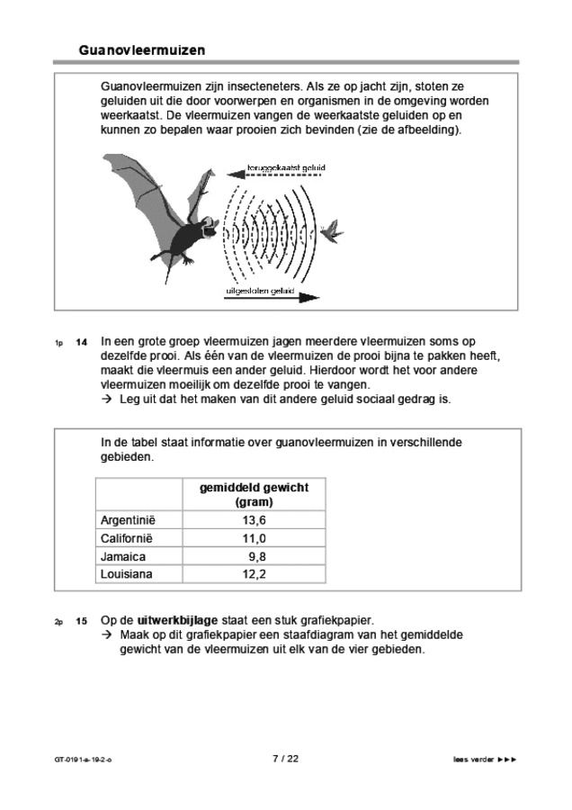 Opgaven examen VMBO GLTL biologie 2019, tijdvak 2. Pagina 7