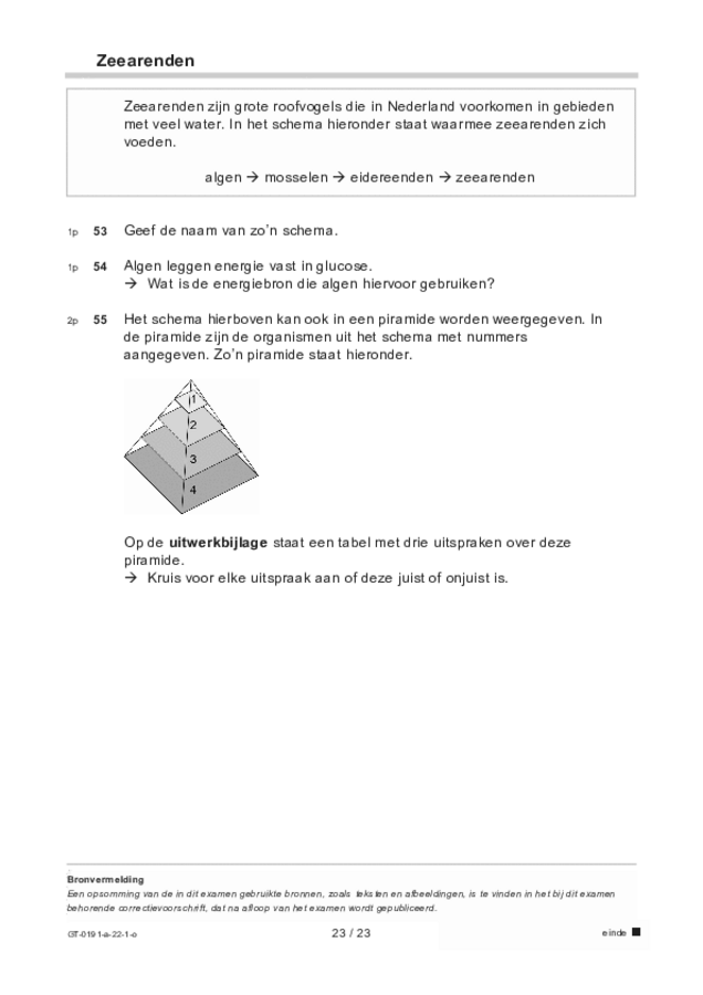 Opgaven examen VMBO GLTL biologie 2022, tijdvak 1. Pagina 23