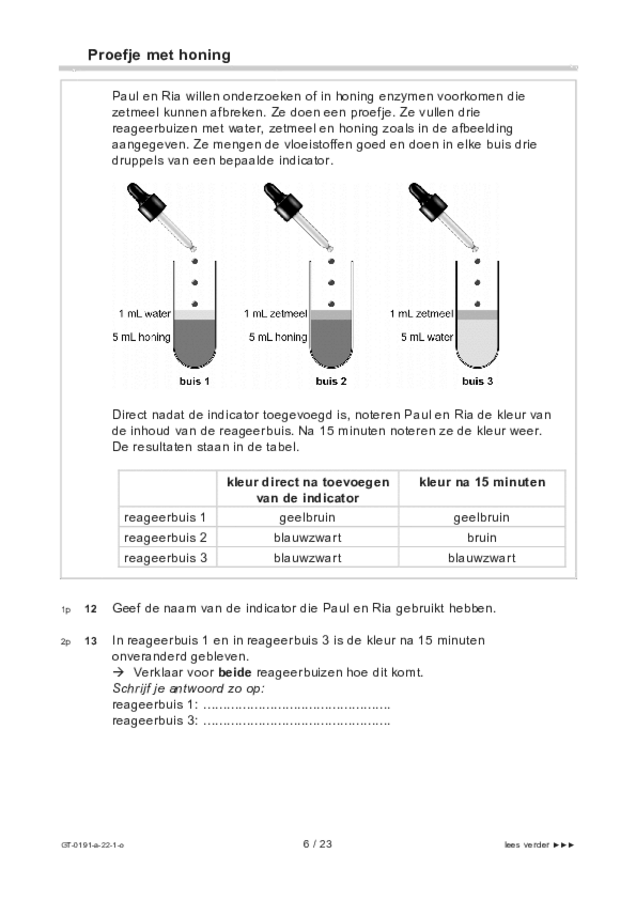 Opgaven examen VMBO GLTL biologie 2022, tijdvak 1. Pagina 6