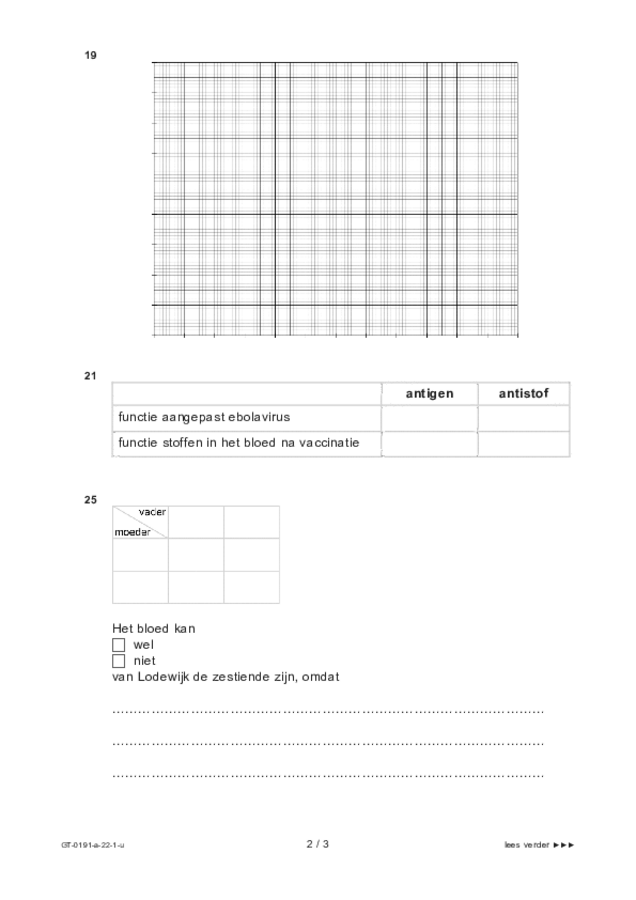 Uitwerkbijlage examen VMBO GLTL biologie 2022, tijdvak 1. Pagina 2