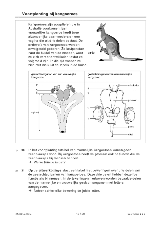 Opgaven examen VMBO GLTL biologie 2022, tijdvak 2. Pagina 12