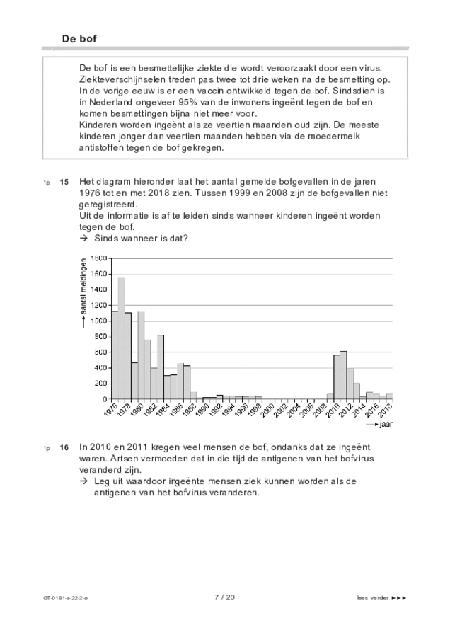 Opgaven examen VMBO GLTL biologie 2022, tijdvak 2. Pagina 7