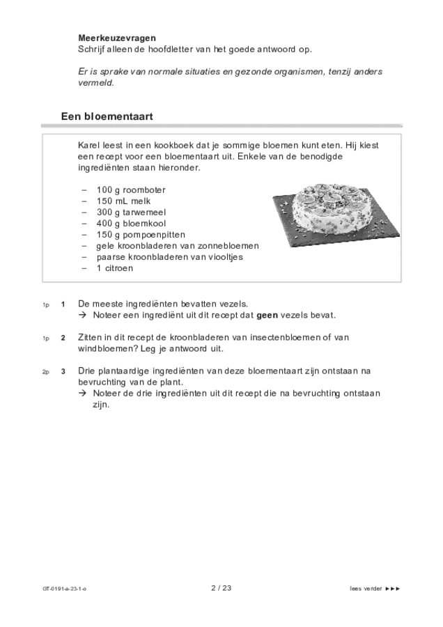 Opgaven examen VMBO GLTL biologie 2023, tijdvak 1. Pagina 2