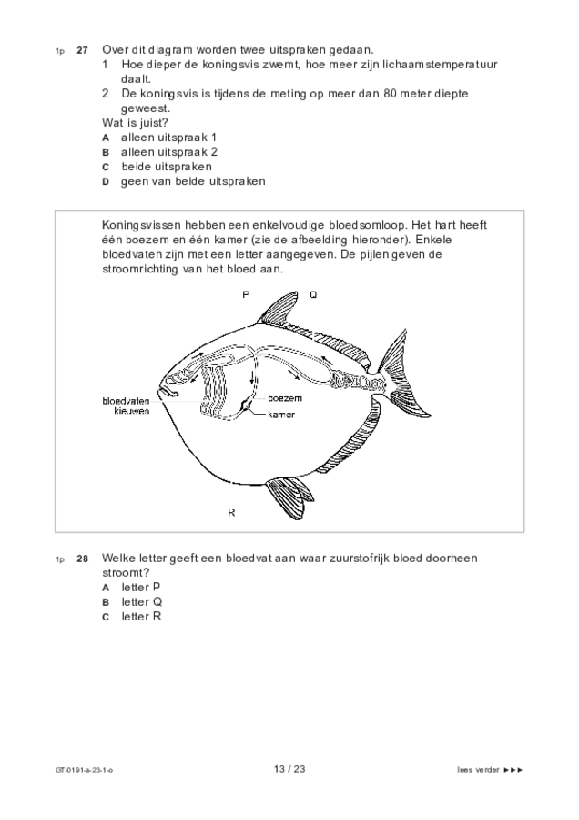 Opgaven examen VMBO GLTL biologie 2023, tijdvak 1. Pagina 13