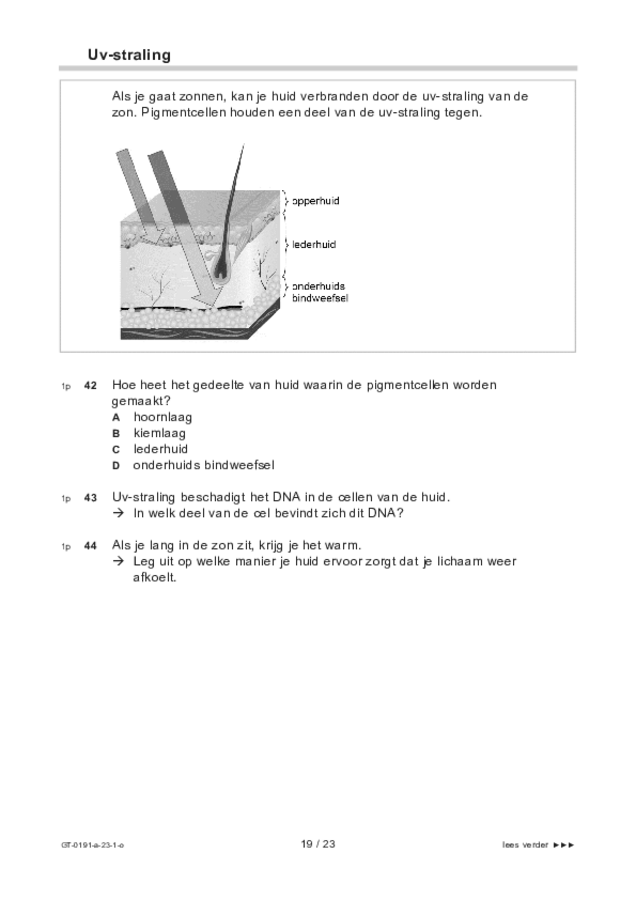 Opgaven examen VMBO GLTL biologie 2023, tijdvak 1. Pagina 19