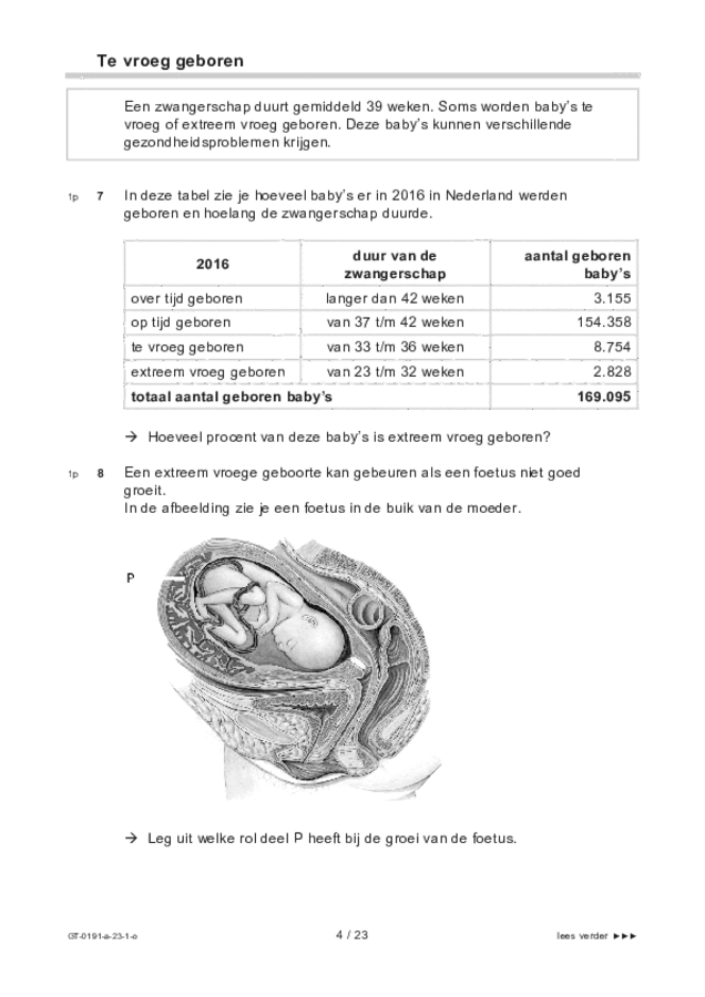 Opgaven examen VMBO GLTL biologie 2023, tijdvak 1. Pagina 4