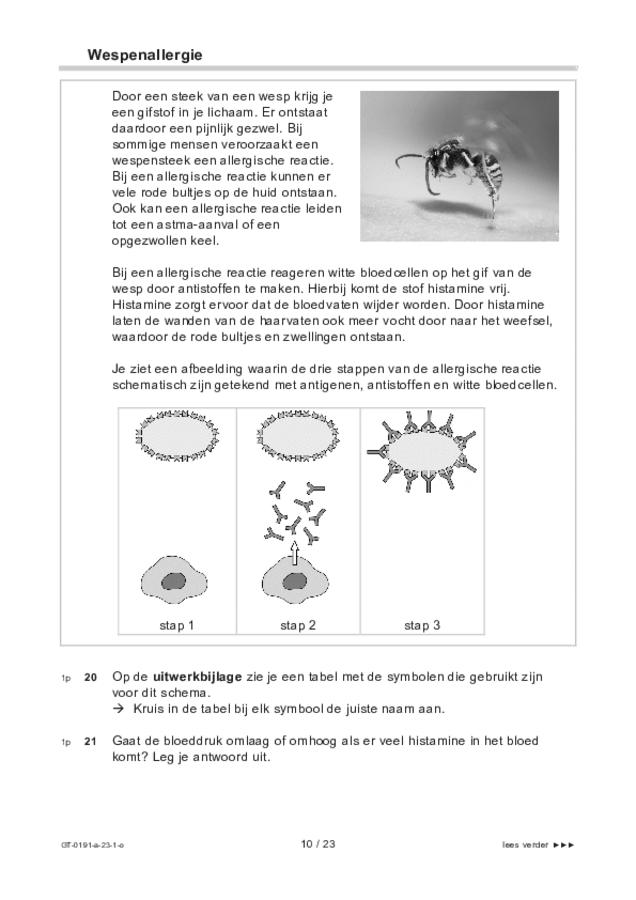 Opgaven examen VMBO GLTL biologie 2023, tijdvak 1. Pagina 10