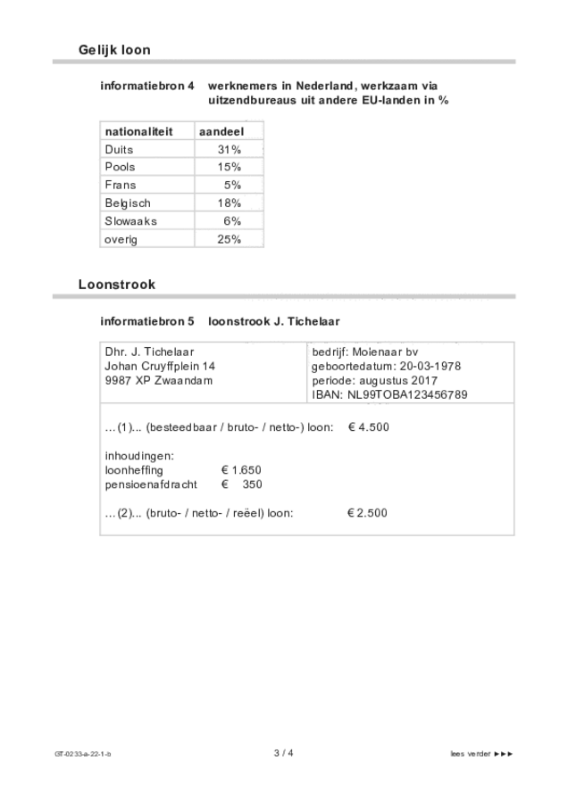 Bijlage examen VMBO GLTL economie 2022, tijdvak 1. Pagina 3