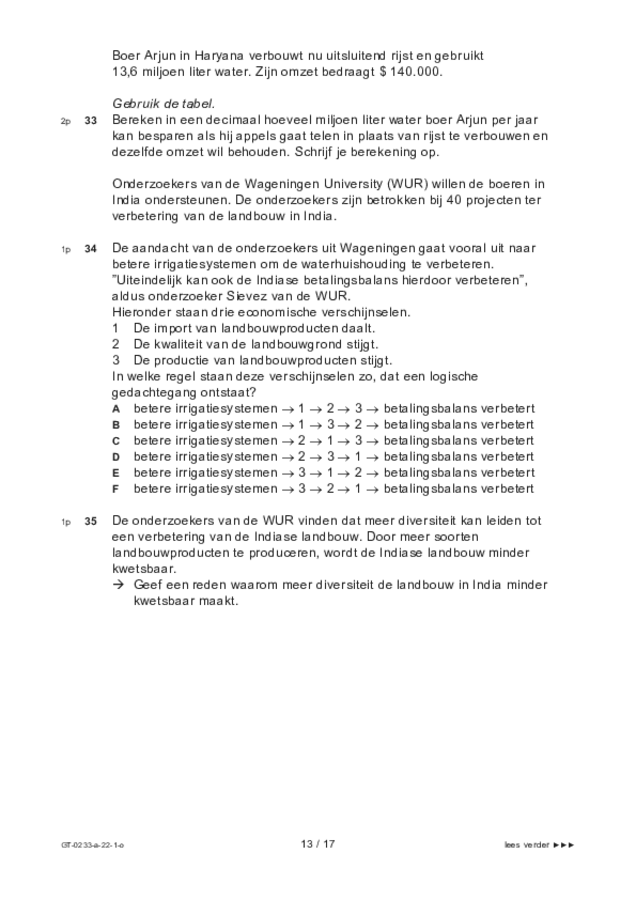 Opgaven examen VMBO GLTL economie 2022, tijdvak 1. Pagina 13