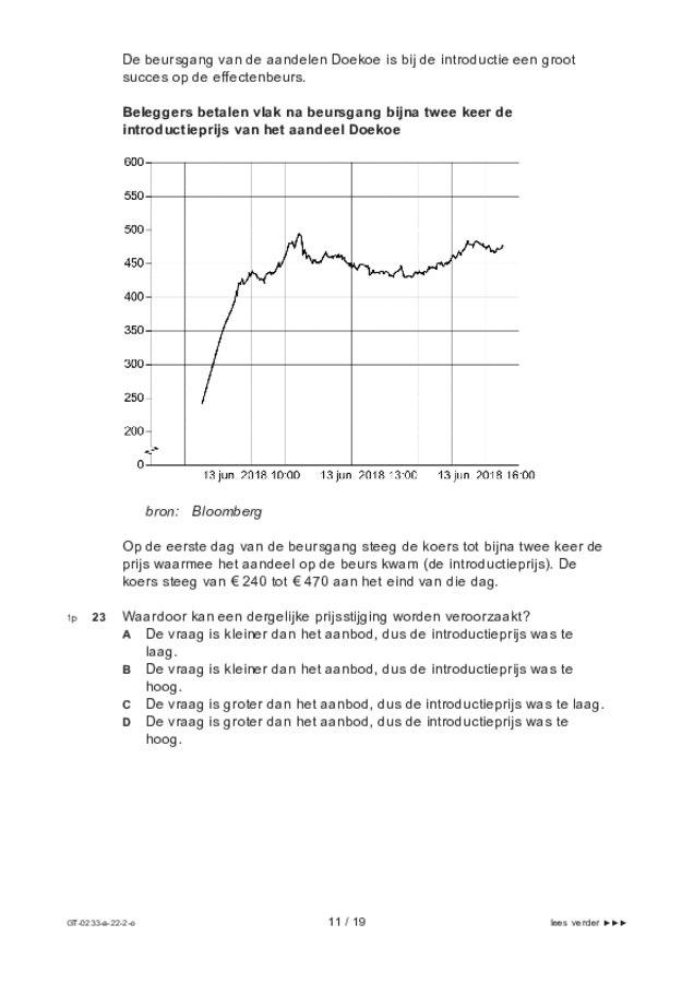 Opgaven examen VMBO GLTL economie 2022, tijdvak 2. Pagina 11