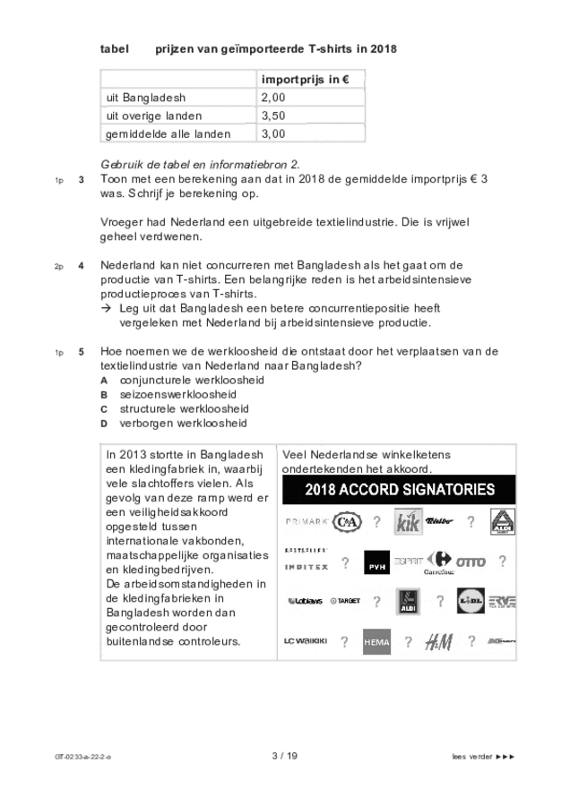 Opgaven examen VMBO GLTL economie 2022, tijdvak 2. Pagina 3