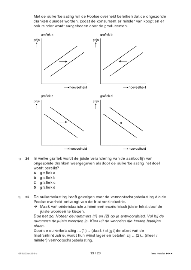 Opgaven examen VMBO GLTL economie 2022, tijdvak 3. Pagina 13