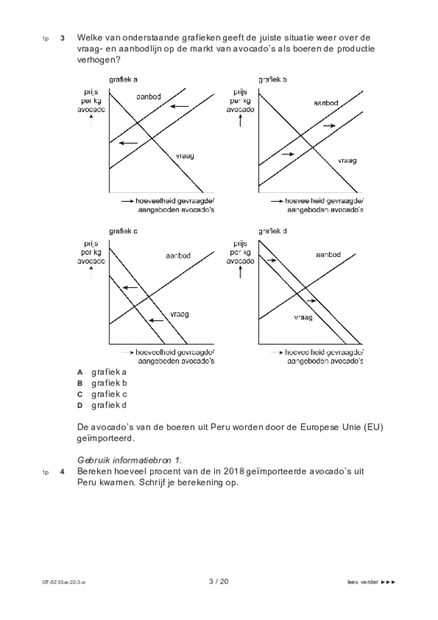 Opgaven examen VMBO GLTL economie 2022, tijdvak 3. Pagina 3