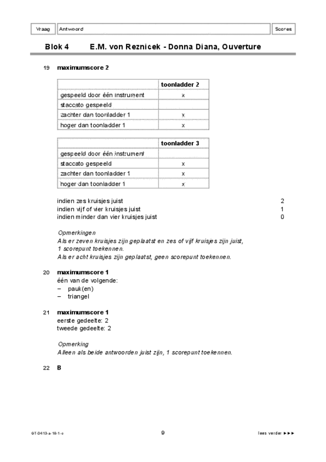 Correctievoorschrift examen VMBO GLTL muziek 2018, tijdvak 1. Pagina 9