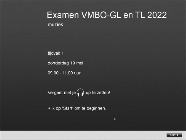 Opgaven examen VMBO GLTL muziek 2022, tijdvak 2. Pagina 1