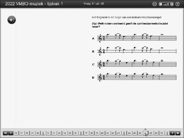 Opgaven examen VMBO GLTL muziek 2022, tijdvak 2. Pagina 57