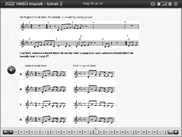 Opgaven examen VMBO GLTL muziek 2022, tijdvak 2. Pagina 50