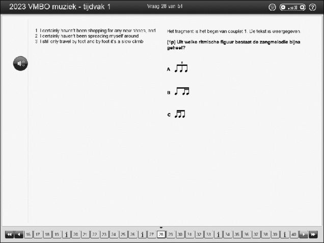 Opgaven examen VMBO GLTL muziek 2023, tijdvak 1. Pagina 35