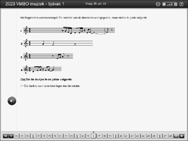 Opgaven examen VMBO GLTL muziek 2023, tijdvak 1. Pagina 44