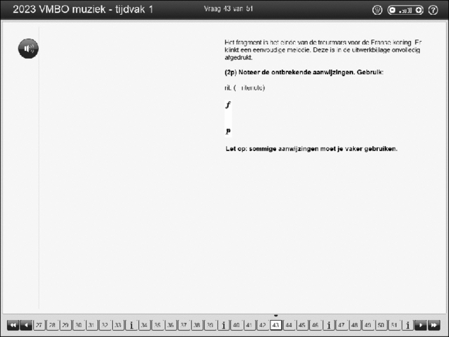 Opgaven examen VMBO GLTL muziek 2023, tijdvak 1. Pagina 52