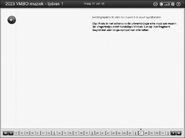 Opgaven examen VMBO GLTL muziek 2023, tijdvak 1. Pagina 57