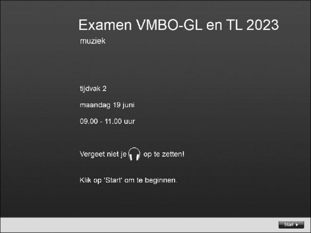 Opgaven examen VMBO GLTL muziek 2023, tijdvak 2. Pagina 1