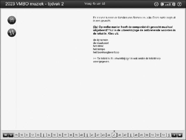 Opgaven examen VMBO GLTL muziek 2023, tijdvak 2. Pagina 54