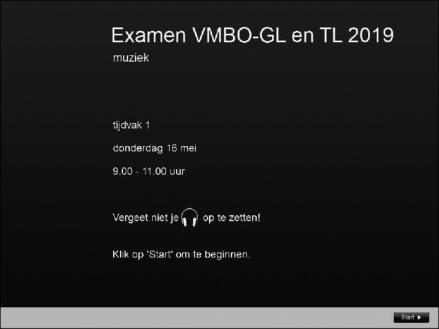 Opgaven examen VMBO GLTL muziek 2019, tijdvak 1. Pagina 1