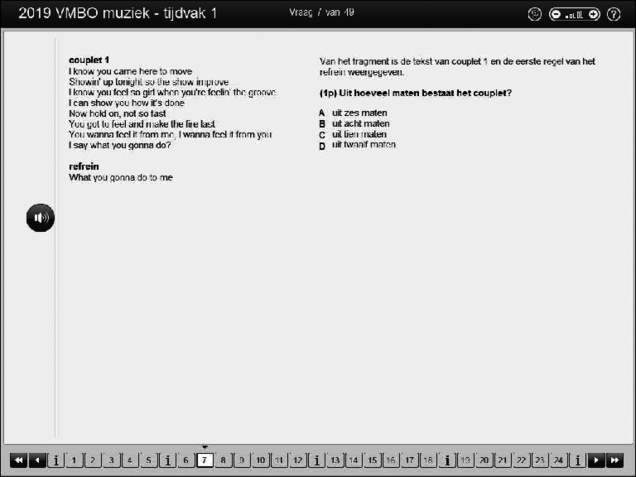 Opgaven examen VMBO GLTL muziek 2019, tijdvak 1. Pagina 12