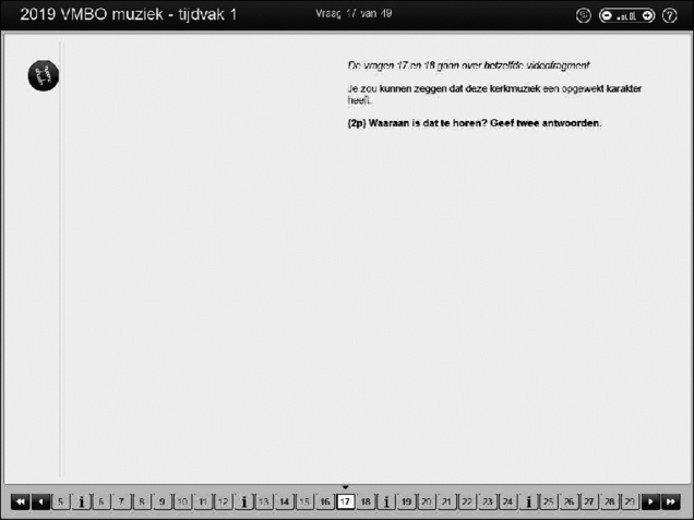 Opgaven examen VMBO GLTL muziek 2019, tijdvak 1. Pagina 23